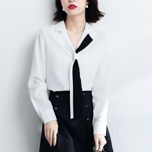 Autumn Vintage Long Sleeve Oversized Shirt Chiffon Loose Women Tops and Blouses Elegant Clothing Plus Size