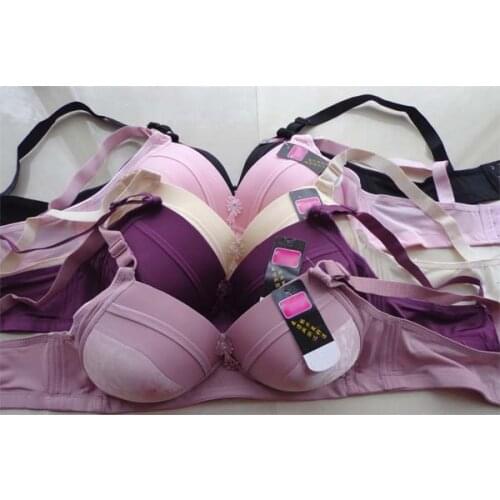 No Rims Black Pink Red Bras For Women Top Push Up Everyday Wear Sexy Lace Print Floral Wireless Big Size A B C Cup Bralette C05