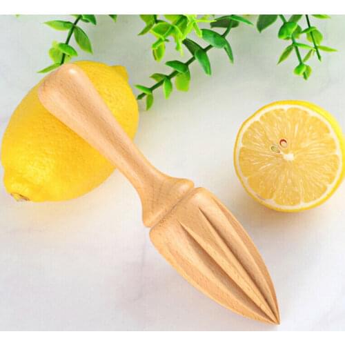 1pc Ten-corner Shape Wooden Lemon Squeezer Hand Press Manual Juicer Fruit Orange Citrus Juice Extractor Reamers Kitchen Products
