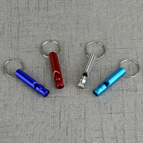 1PCs Colorful Outdoors High Decibel Keyring Keychain Whistle Portable Metal Multifunctional Emergency Outdoor Survival Whistle