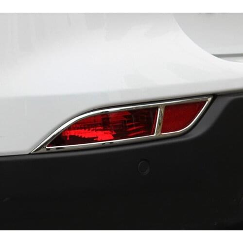 2016 2017 2018 2019 Car Rear Fog Lampshade Cover Trim Shell Car Styling Accessories 2pcs ABS Chrome for Buick Encore Opel Mokka