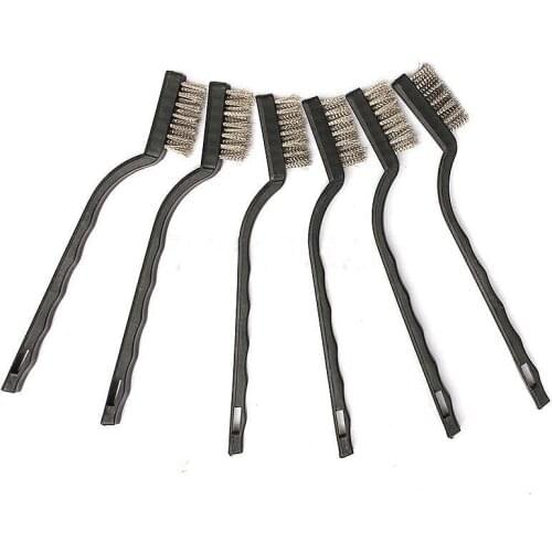 3Pcs New Quality Stainless Steel Wire Brush Rust Scrub Remove Tooth Brushes Home Cleaning Tools 18cm Durable