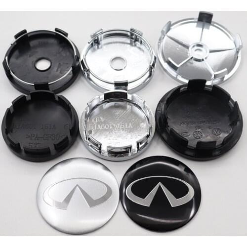 4pcs 56mm 60mm 65mm 68mm Infiniti logo car emblem Wheel Center Hub Cap Rim Creative badge covers decoration sticker accessories