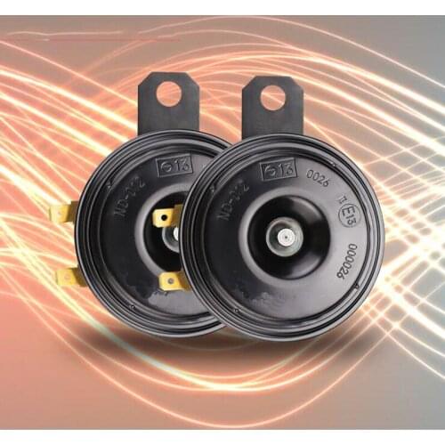 Car horn whistle horn basin type dual tone 12v super loud waterproof universal modified dual plug car horn
