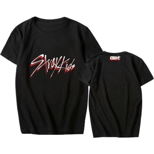 KPOP Stray Kids Printing T-shirt Summer Tee Short Sleeve LEVANTER BANG CHAN FELIX SEUNG MIN Fans Collection wj501