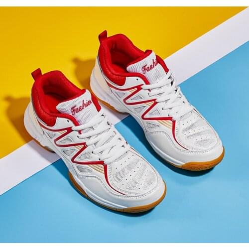 New Breathable Badminton Shoes Men Women Big Size 38-48 Light Weight Volleyball Sneakers Ladies Anti Slip Tennis Wears Male
