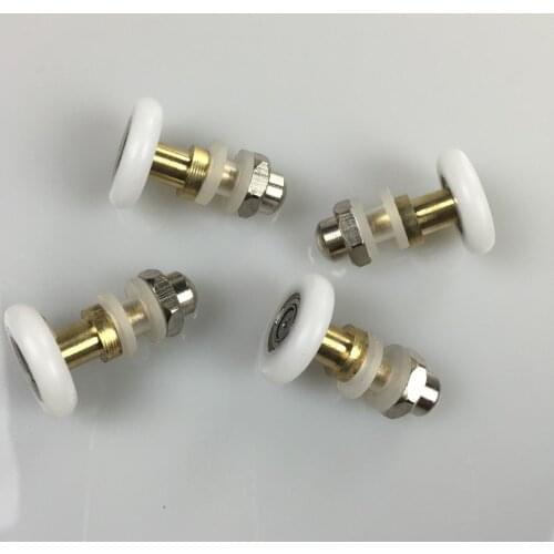 Hot Sale 8PCS/lot 25mm Dia Partiality Shower Bath Door Rollers Runners Wheels Pulleys Eccentric wheel
