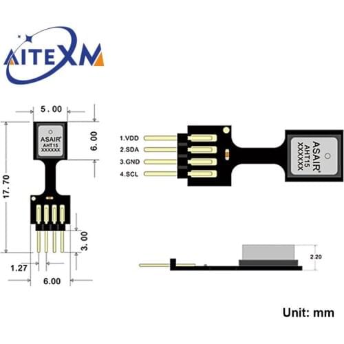 AHT15 integrated temperature and humidity sensor Humidity accuracy ±2%RH (25℃) Temperature accuracy ±0.3 For Arduino