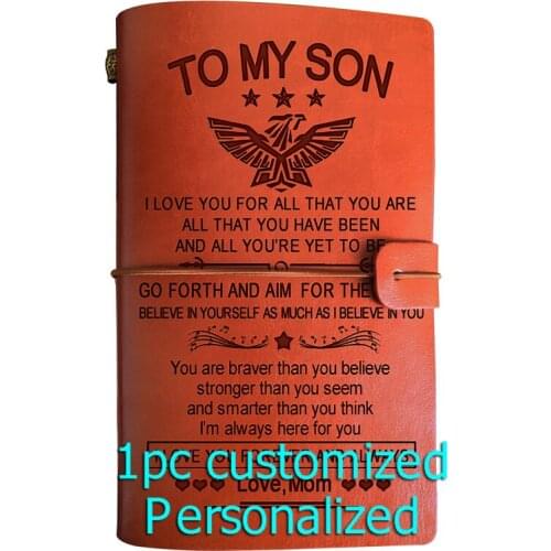 Engraved Leather journal personalized gifts to my husband BJ290 Customized Notebook A5 Dropshipping Supplier US Store Diary