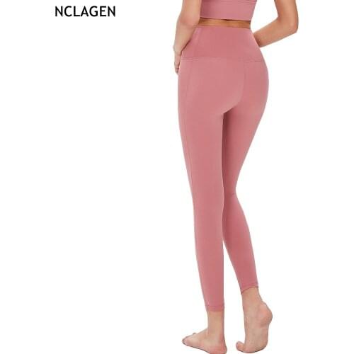 NCLAGEN Yoga Pants Women Hgh Waist Gym Sport Leggings Workout Elastic Running Tights Butt Lifting Squat Proof Fitness Capris