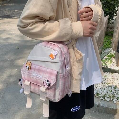 New Cute Mini Backpack Women Kawaii Travel Bagpack Small School Bags For Teenager Girls 2021 School Backpack With Pendant