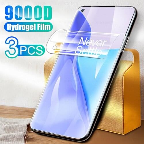 3Pcs Full Cover Soft Hydrogel Film For One plus Oneplus 9 Oneplus9 2021 Screen Protector 1+9 LE2113 6.55'' Phone Film Not Glass