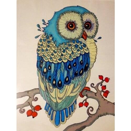20*25 DIY Diamond Painting Owl Rhinestone Art Animal 5D Square Drill Painting Crystal Home Decoration For Gift
