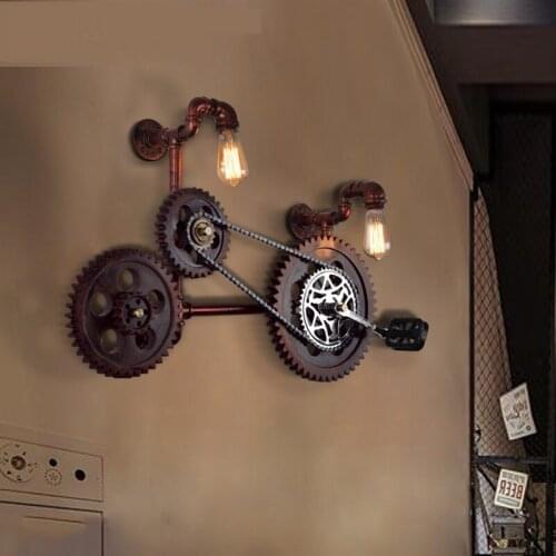 Loft industrial wind wall lamp corridor living room gear decorative water pipes lamps and lanterns bedroom retro ZA621 ZL211