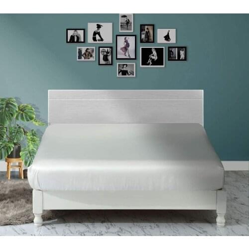 Silk Soft Fitted Sheet Deep Pure 100 Mulberry Silk Seamless 19 Momme Luxury Queen King Size Pure Natural 1 Fitted Sheet