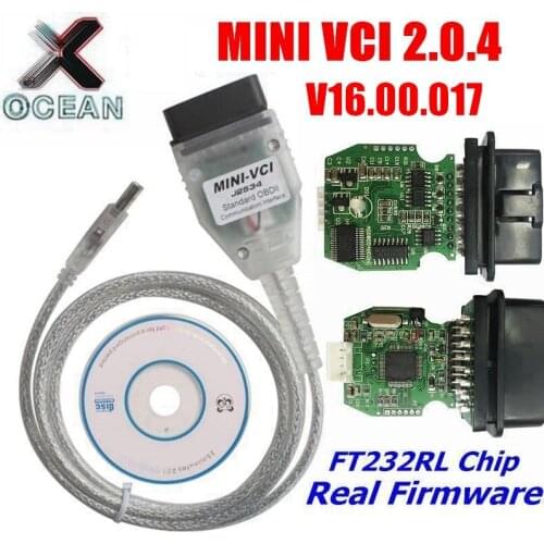 Newest SW V15.00.028 FT232RL Chip Real Firmware V2.0.4 MINI VCI MINI-VCI V2.0.4 Stable For Toyota TIS Techstream Multi-Languages