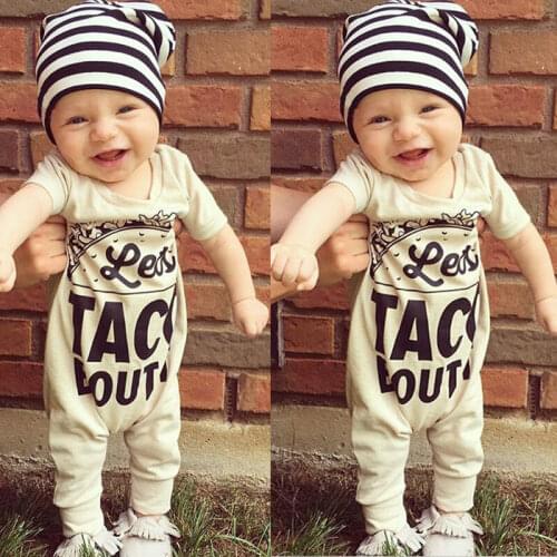 Newborn Infant Baby Boy Girl Kids 0-18M Romper Jumpsuit Cotton Short Sleeve Clothes Baby Girls Outfit
