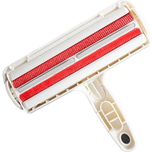 Pet Hair Remover Roller Lint Sticking Roller 2-Way Removing Dog Cat Hair from Furniture Carpets Clothing One Hand Operate