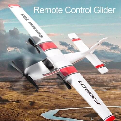 FX801 Airplane Cessna 182 DIY RC Plane 2.4GHz 2CH EPP Craft Electric RC Airplane Outdoor Fixed Wing Aircraft for Kids