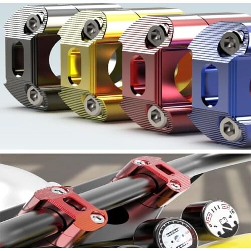 Universal Motorcycle Aluminum Faucet Screw Hole 28mm 1-1/8'' inch HandleBar Risers Fat Handle Bar Mount Clamp Pressure Code