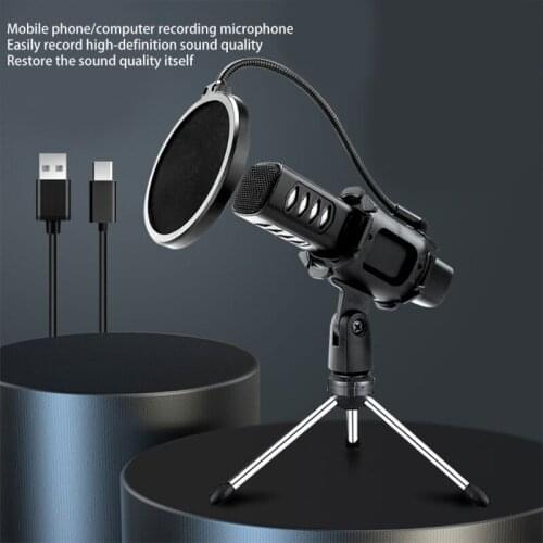 High-quality Streaming Condenser Microphone Set Game Props Vocal Recording Application Microphone Headset USB Port