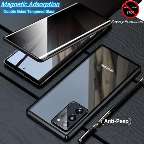 Anti Privacy Protective Magnetic Case forSamsung Galaxy Note20 10 9 8 S21 S20 Ultra S10 S8 S9 Plus A51 A50 A70 A71 Magnet Cover