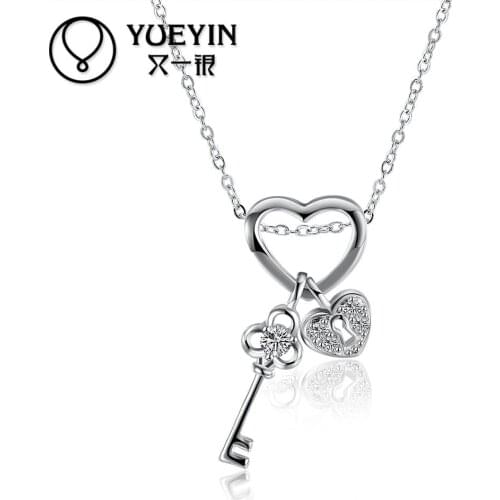 Womens Jewelry Silver plated Necklace Engagement jewelry choker necklace Never fade Jewelry lovers gift