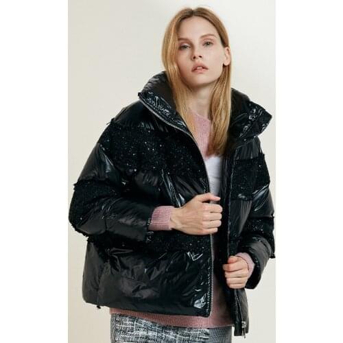 Down Jacket Women Winter Short Shiny Coat 2021 New 90% White Duck Down Jackets Female Feather Puffer Coats Loose Parkas