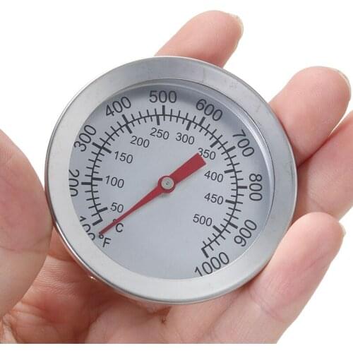 1pc Newest BBQ Smoker Grill Thermometer Food Meat Cooking Tools Stainless Steel Temperature Gauge Dual Degree 50~500