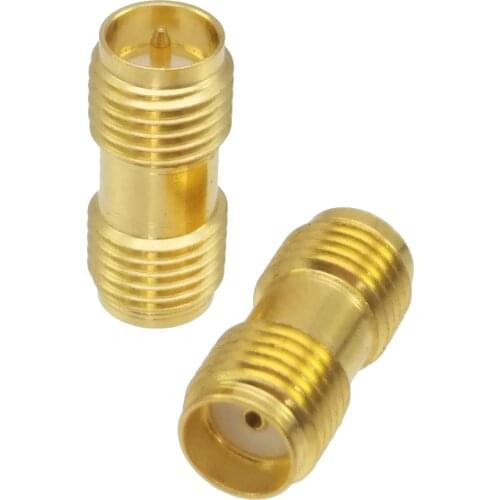 10pcs SMA female Jack to RP-SMA female Plug RF coaxial adapter connector golden