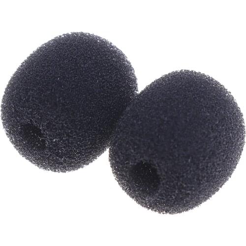 15pcs Small Foam Mic Windshiled Windscreen Covers for Lavalier Lapel Microphone (Black)