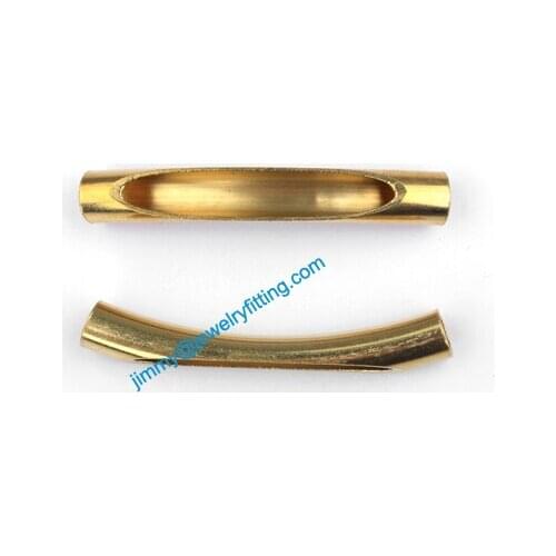 2013 New Jewelry findings Bent opened Tubing tube spacer tube beads for bracelet 7*50mm