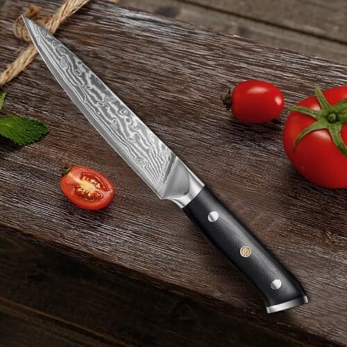 5" inch Utility Knife Kitchen Chef Knives 67-Layer Japanese Damascus VG10 Steel Sharp Blade G10 Handle Cutter Tools