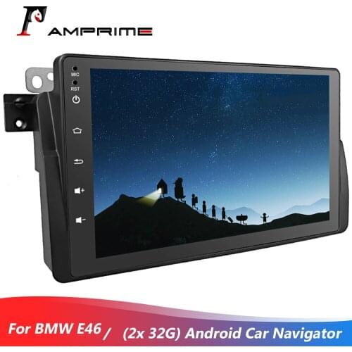 AMPrime Android 6.0 Car Stereo Radio 8''Capacitive Touch Control GPS/WiFi/FM Bluetooth with Steering Wheel Control For BMW E46