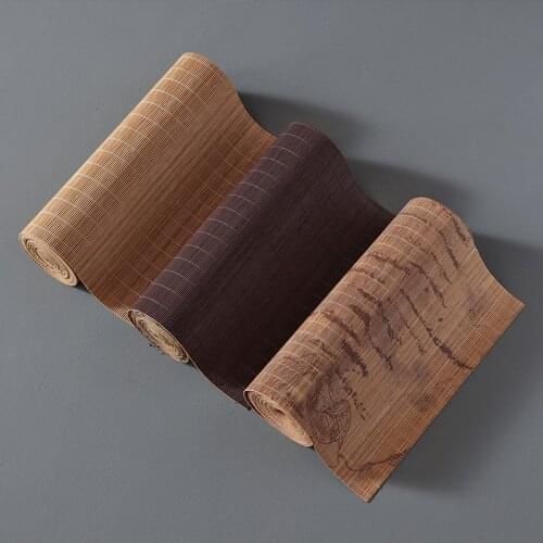 RAYUAN Bamboo Table Runner Placemat Tea Mats Table Placemat Pad Ceiling Decor Home Cafe Restaurant Table Decor