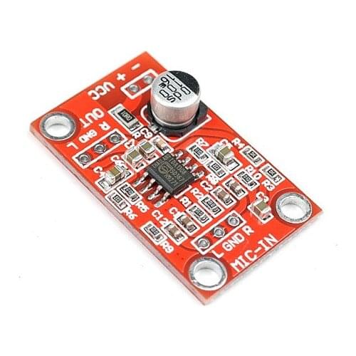 DC3-6V TDA1308 stereo dynamic microphone preamplifier board magnification module 33mm * 20mm