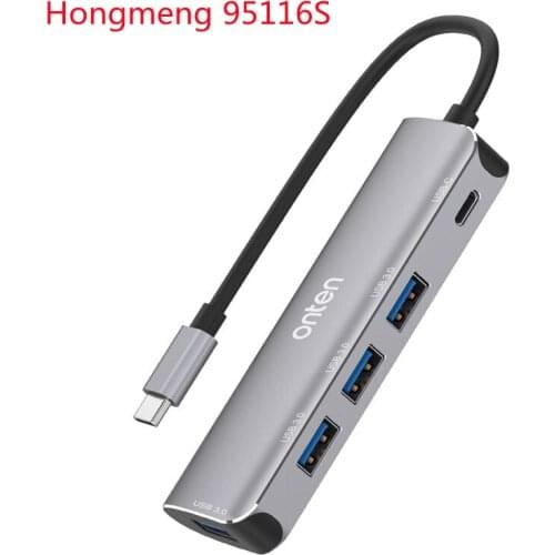 Hongmeng Type-C to Hub 3.0 6 in one Docking station multi function OTG Hub For Xiaomi Laptop mobile phone