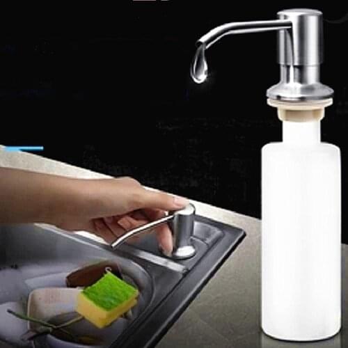 Kitchen Sink Soap Dispenser ABS Plastic Built in Lotion Pump Plastic Bottle for Bathroom and Kitchen Liquid Soap organize 300ml