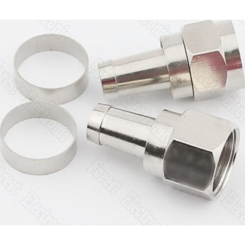 F Head Inch Connector Cable TV Connector Satellite Set-top Box connector Extended With Copper Ring 75-5f Head