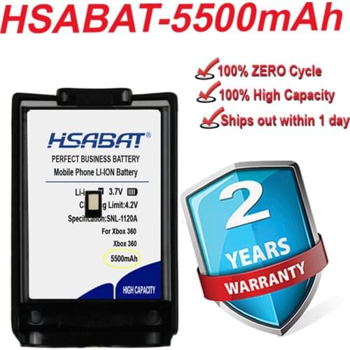 Top Brand 100% New 2PCS 5500mAh Battery for Xbox 360 Controller Battery Pack Xbox 360 Gamepads in stock