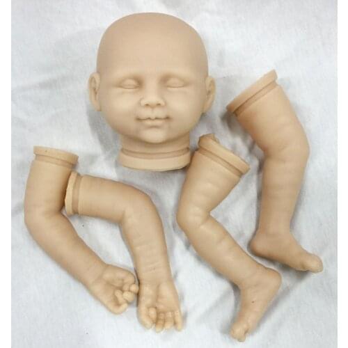 Soft Vinyl Reborn Baby Dolls Accessories Baby Doll Body Parts for 20inch Reborn Doll Kits DIY Realistic Toys Head+Hands+Legs