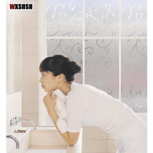 Vine Glass Sticker Static Cling Privacy Protection Non Toxic Heat Control Frosted Anti-UV Removable Recyclable Home Decoration