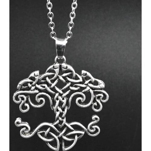 10pcs Vintage Celtics Tree Pendant Tree Of Life Necklace For Women Handmade Jewelry XL-151-10