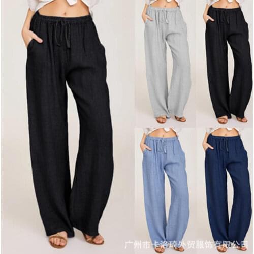 PSQXMY Women's Linen Trousers