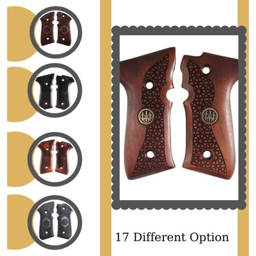 Grip and Case For Beretta F92 Custom Laser Cut Wood Inlay Grips Gun Accessories Weapon Case Hunting Gun Hunting Accessories equipment Gun tactical molle pistol brace Glock