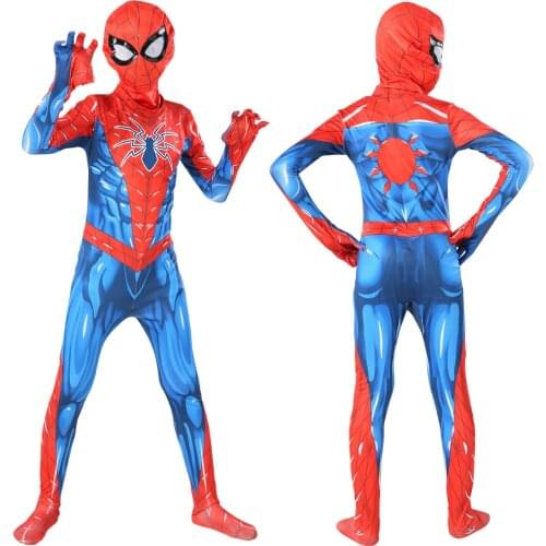 Halloween Amazing Spiderboy With Mask 3D Printing Cosplay Costume Zentai Bodysuit Jumpsuits Costume for Adults Kids