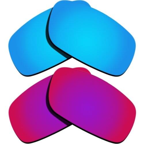 Ice Blue Mirrored & Midnight Sun Mirrored Polarized Replacement Lenses for Crankshaft Frame 100% UVA & UVB