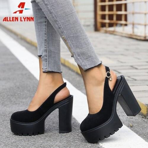 Brand New Fashion Summer Autumn womens Sandals Platform Thick High Heels Buckle Pumps 2021 Design Temperament Ladies Shoes