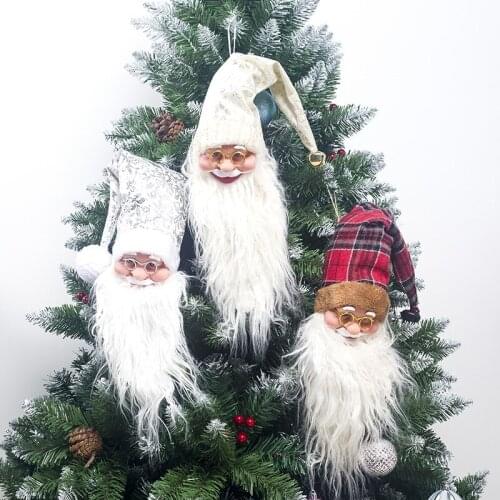 1pcs Christmas Decorations Silicone Santa Claus Wine bottle cover Christmas Tree Top Decorations