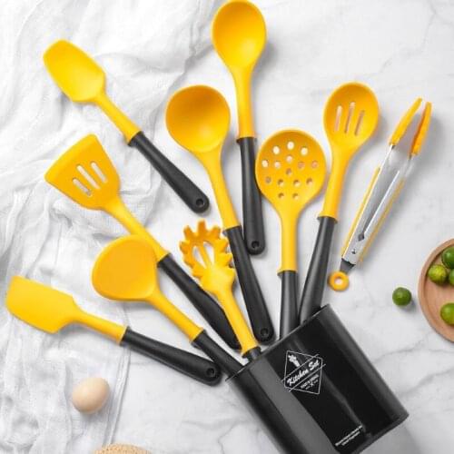 11Pcs Kitchen Cooking Tool Set With Tripod Handle Kitchen Cookware Shovel Spoon Tool Set Spatula Soup Spoon Kitchen Tool
